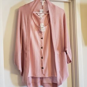 Cardigan with undershirt